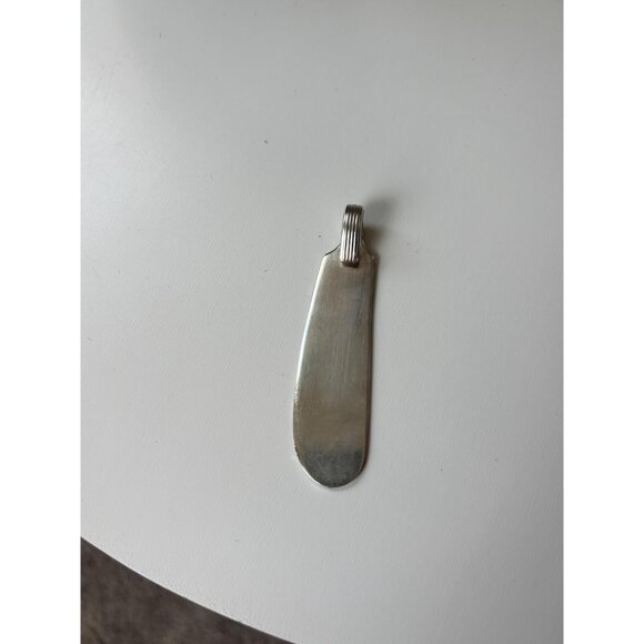 Handmade Feather Pendant Necklace Upcycled Silverware: Bohemian Flatware Jewelry - Picture 5 of 6